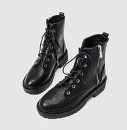 Martin boots women's winter plus velvet thick heel autumn and winter new wild thick-soled boots England wind handsome locomotive boots women