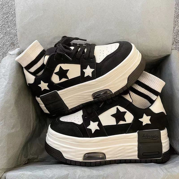 Women's Platform High-rise Lace-up Sneakers