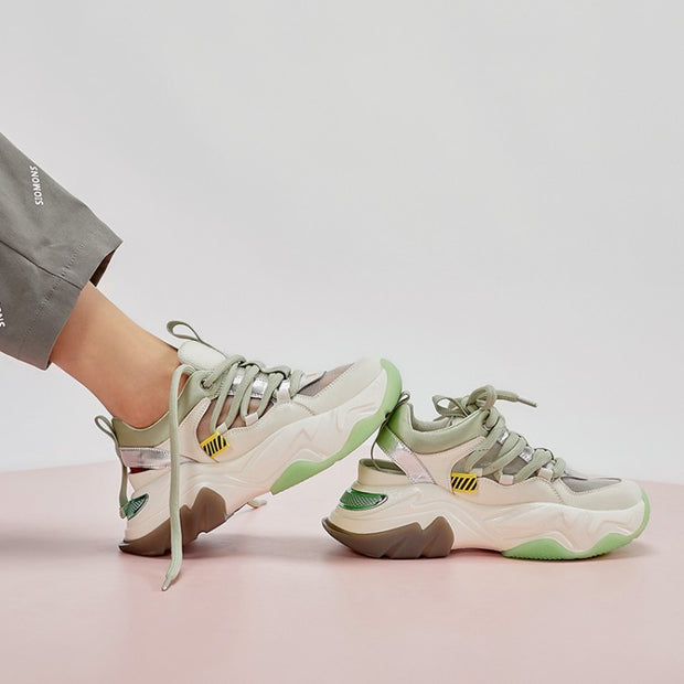 Oversized colorblock sneakers