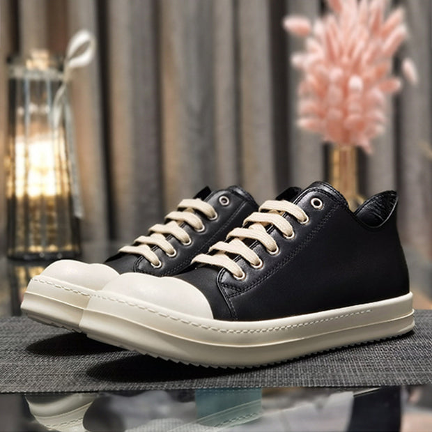 Men's Low Top Sneakers Leather Casual