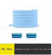 Elastic No Tie Shoelaces Semicircle Shoe Laces For Kids And Adult Sneakers Quick Lazy Metal Lock Laces Shoe Strings