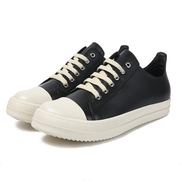 Men's Low Top Sneakers Leather Casual