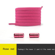 Elastic No Tie Shoelaces Semicircle Shoe Laces For Kids And Adult Sneakers Quick Lazy Metal Lock Laces Shoe Strings