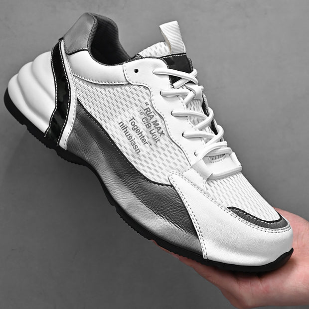 Breathable Mesh Cowhide Sole Sneakers