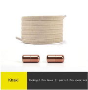 Elastic No Tie Shoelaces Semicircle Shoe Laces For Kids And Adult Sneakers Quick Lazy Metal Lock Laces Shoe Strings