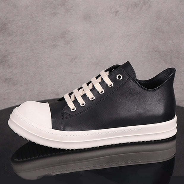 Men's Low Top Sneakers Leather Casual