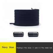 Elastic No Tie Shoelaces Semicircle Shoe Laces For Kids And Adult Sneakers Quick Lazy Metal Lock Laces Shoe Strings