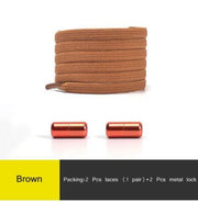 Elastic No Tie Shoelaces Semicircle Shoe Laces For Kids And Adult Sneakers Quick Lazy Metal Lock Laces Shoe Strings