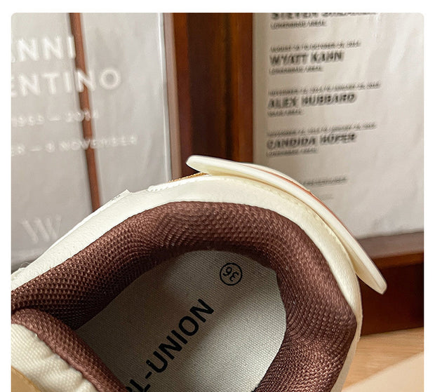 College Style Personalized Design Wedge Heel Sneakers Women