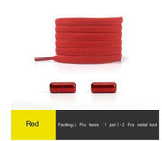 Elastic No Tie Shoelaces Semicircle Shoe Laces For Kids And Adult Sneakers Quick Lazy Metal Lock Laces Shoe Strings