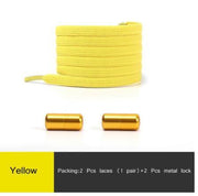 Elastic No Tie Shoelaces Semicircle Shoe Laces For Kids And Adult Sneakers Quick Lazy Metal Lock Laces Shoe Strings