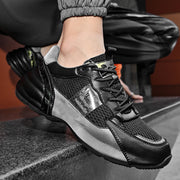 Breathable Mesh Cowhide Sole Sneakers
