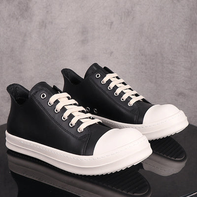 Men's Low Top Sneakers Leather Casual