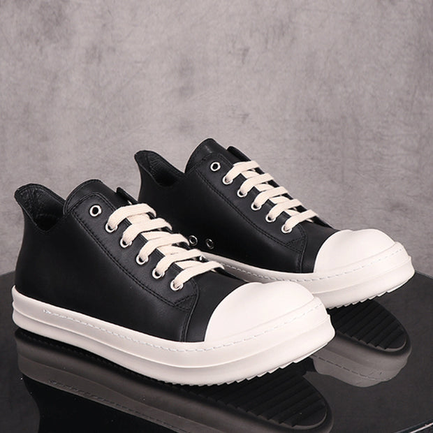 Men's Low Top Sneakers Leather Casual