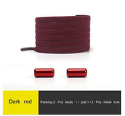 Elastic No Tie Shoelaces Semicircle Shoe Laces For Kids And Adult Sneakers Quick Lazy Metal Lock Laces Shoe Strings